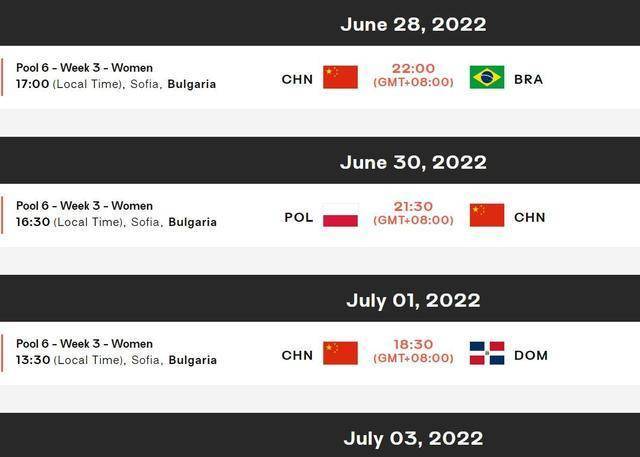 女排世锦赛2022赛程表出炉